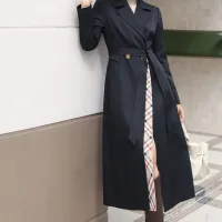 Cheap Burberry Trench Coat Long Sleeved For Women #1419556 Replica Wholesale [$170.00 USD] [ITEM#1419556] on Replica Burberry Trench Coat