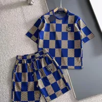Cheap Louis Vuitton LV Tracksuits Short Sleeved For Men #1420434 Replica Wholesale [$56.00 USD] [ITEM#1420434] on Replica Louis Vuitton LV Tracksuits