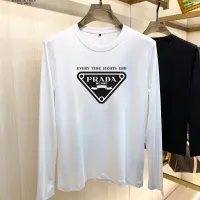 Cheap Prada T-Shirts Long Sleeved For Unisex #1421503 Replica Wholesale [$34.00 USD] [ITEM#1421503] on Replica Prada T-Shirts