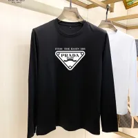 Cheap Prada T-Shirts Long Sleeved For Unisex #1421504 Replica Wholesale [$34.00 USD] [ITEM#1421504] on Replica Prada T-Shirts