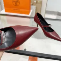Cheap Hermes High-Heeled Shoes For Women #1422336 Replica Wholesale [$108.00 USD] [ITEM#1422336] on Replica Hermes High-Heeled Shoes