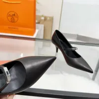 Cheap Hermes High-Heeled Shoes For Women #1422337 Replica Wholesale [$108.00 USD] [ITEM#1422337] on Replica Hermes High-Heeled Shoes