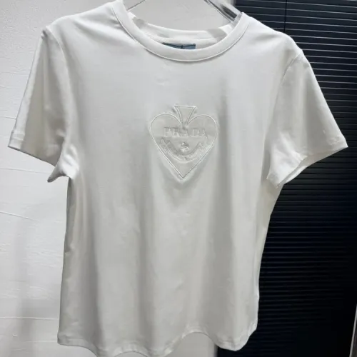 Prada T-Shirts Short Sleeved For Women #1422621