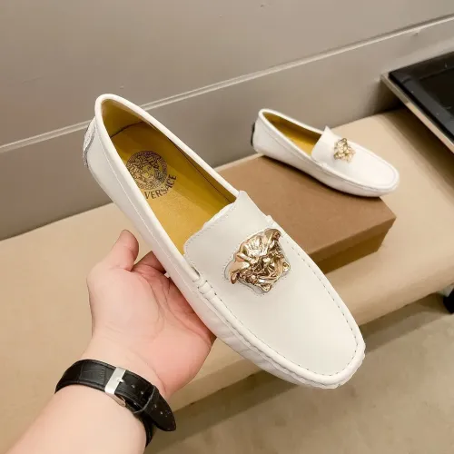 Cheap Versace Leather Shoes For Men #1423011 Replica Wholesale [$76.00 USD] [ITEM#1423011] on Replica Versace Leather Shoes