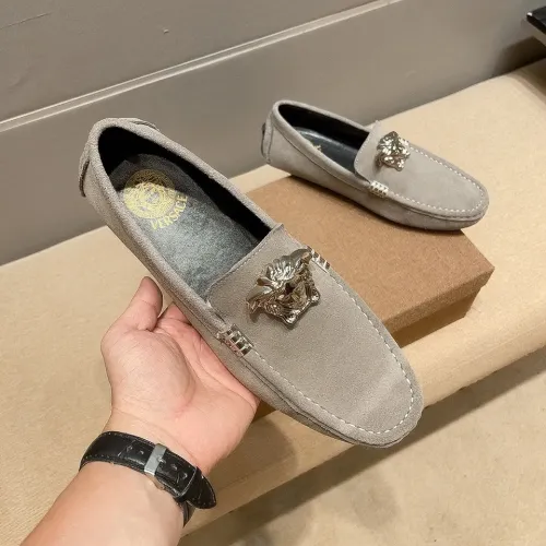 Cheap Versace Leather Shoes For Men #1423012 Replica Wholesale [$76.00 USD] [ITEM#1423012] on Replica Versace Leather Shoes