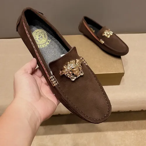 Cheap Versace Leather Shoes For Men #1423013 Replica Wholesale [$76.00 USD] [ITEM#1423013] on Replica Versace Leather Shoes