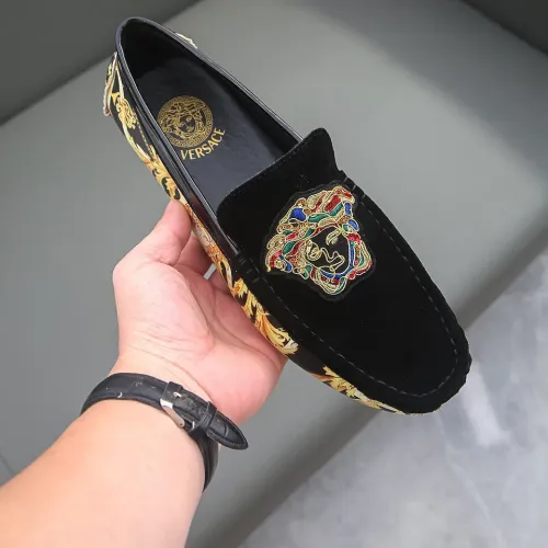 Cheap Versace Leather Shoes For Men #1423014 Replica Wholesale [$76.00 USD] [ITEM#1423014] on Replica Versace Leather Shoes
