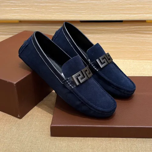 Cheap Versace Leather Shoes For Men #1423017 Replica Wholesale [$76.00 USD] [ITEM#1423017] on Replica Versace Leather Shoes