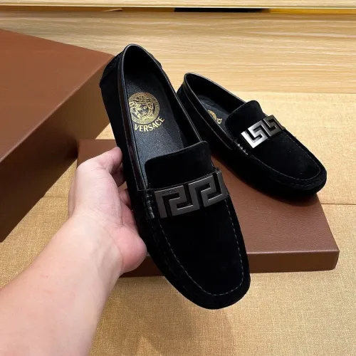 Cheap Versace Leather Shoes For Men #1423018 Replica Wholesale [$76.00 USD] [ITEM#1423018] on Replica Versace Leather Shoes