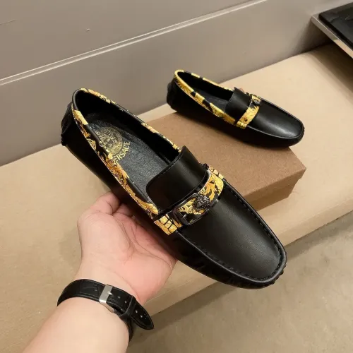 Cheap Versace Leather Shoes For Men #1423030 Replica Wholesale [$76.00 USD] [ITEM#1423030] on Replica Versace Leather Shoes