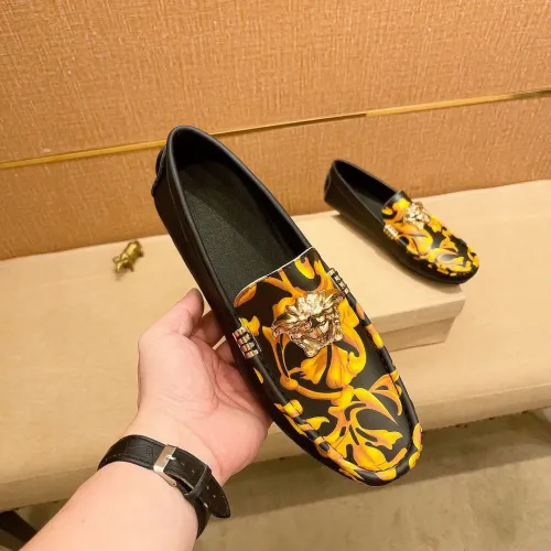 Cheap Versace Leather Shoes For Men #1423031 Replica Wholesale [$76.00 USD] [ITEM#1423031] on Replica Versace Leather Shoes