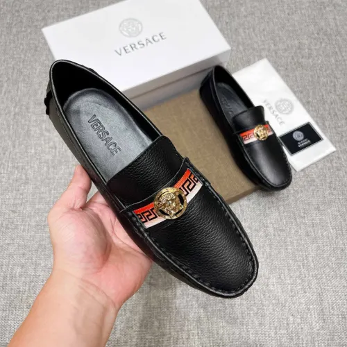 Cheap Versace Leather Shoes For Men #1423060 Replica Wholesale [$80.00 USD] [ITEM#1423060] on Replica Versace Leather Shoes