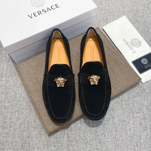 Cheap Versace Leather Shoes For Men #1423061 Replica Wholesale [$80.00 USD] [ITEM#1423061] on Replica Versace Leather Shoes