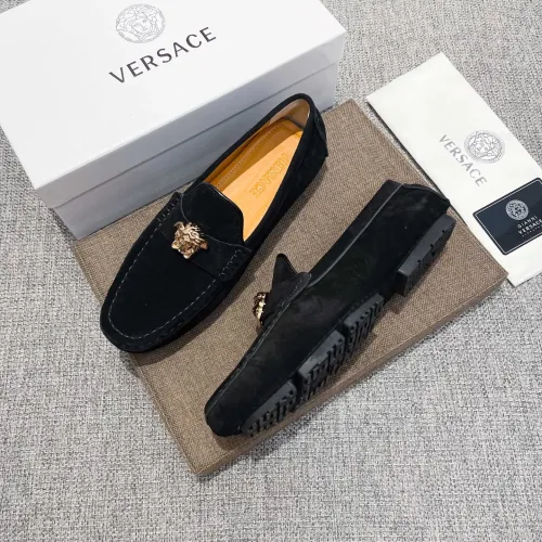 Cheap Versace Leather Shoes For Men #1423061 Replica Wholesale [$80.00 USD] [ITEM#1423061] on Replica Versace Leather Shoes