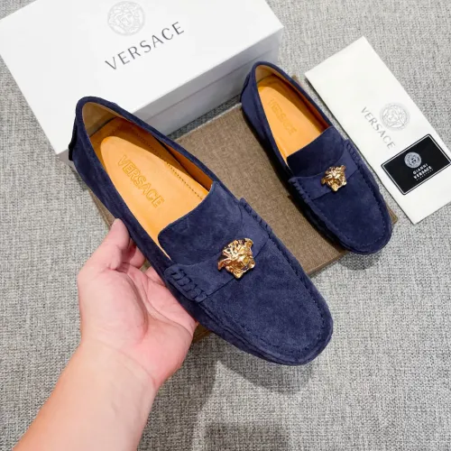 Cheap Versace Leather Shoes For Men #1423062 Replica Wholesale [$80.00 USD] [ITEM#1423062] on Replica Versace Leather Shoes