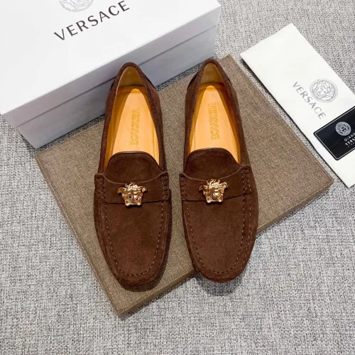 Cheap Versace Leather Shoes For Men #1423063 Replica Wholesale [$80.00 USD] [ITEM#1423063] on Replica Versace Leather Shoes