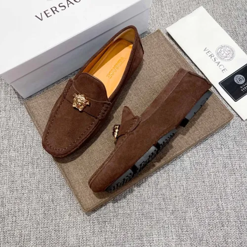 Cheap Versace Leather Shoes For Men #1423063 Replica Wholesale [$80.00 USD] [ITEM#1423063] on Replica Versace Leather Shoes
