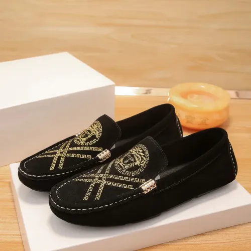 Cheap Versace Leather Shoes For Men #1423098 Replica Wholesale [$76.00 USD] [ITEM#1423098] on Replica Versace Leather Shoes