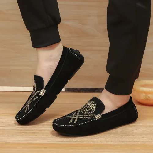 Cheap Versace Leather Shoes For Men #1423098 Replica Wholesale [$76.00 USD] [ITEM#1423098] on Replica Versace Leather Shoes