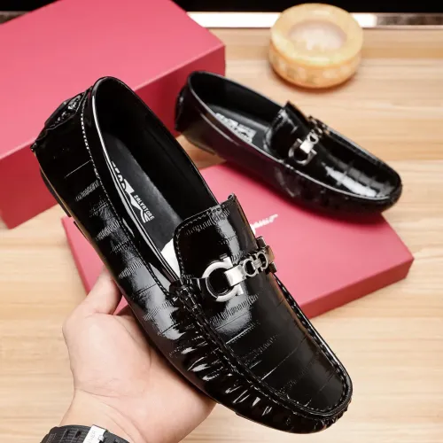 Cheap Salvatore Ferragamo Leather Shoes For Men #1423111 Replica Wholesale [$76.00 USD] [ITEM#1423111] on Replica Salvatore Ferragamo Leather Shoes