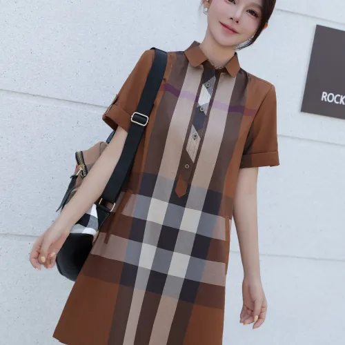 Cheap Burberry Dresses Short Sleeved For Women #1423752 Replica Wholesale [$76.00 USD] [ITEM#1423752] on Replica Burberry Dresses