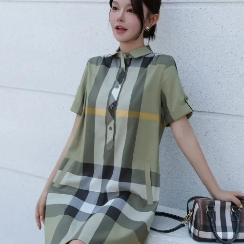 Cheap Burberry Dresses Short Sleeved For Women #1423754 Replica Wholesale [$76.00 USD] [ITEM#1423754] on Replica Burberry Dresses