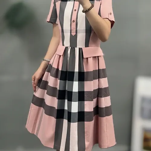 Cheap Burberry Dresses Short Sleeved For Women #1423755 Replica Wholesale [$76.00 USD] [ITEM#1423755] on Replica Burberry Dresses