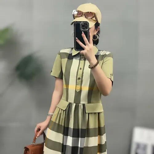 Cheap Burberry Dresses Short Sleeved For Women #1423756 Replica Wholesale [$76.00 USD] [ITEM#1423756] on Replica Burberry Dresses