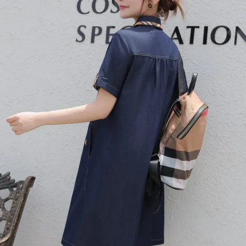 Cheap Burberry Dresses Short Sleeved For Women #1423758 Replica Wholesale [$76.00 USD] [ITEM#1423758] on Replica Burberry Dresses