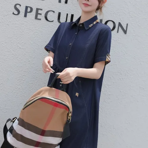 Cheap Burberry Dresses Short Sleeved For Women #1423758 Replica Wholesale [$76.00 USD] [ITEM#1423758] on Replica Burberry Dresses