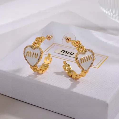 Cheap MIU MIU Earrings For Women #1424872 Replica Wholesale [$27.00 USD] [ITEM#1424872] on Replica MIU MIU Earrings