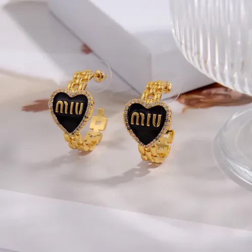 Cheap MIU MIU Earrings For Women #1424873 Replica Wholesale [$27.00 USD] [ITEM#1424873] on Replica MIU MIU Earrings