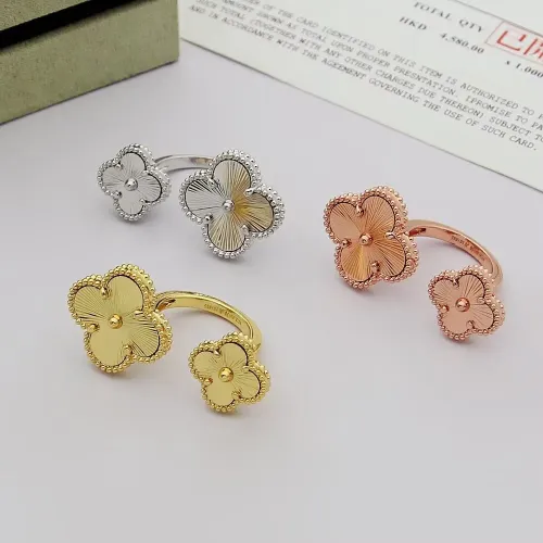 Cheap Van Cleef &amp; Arpels Rings In Gold For Women #1425132 Replica Wholesale [$25.00 USD] [ITEM#1425132] on Replica Van Cleef &amp; Arpels Rings
