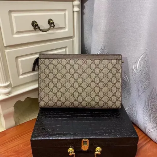Cheap Gucci AAA Man Pouches #1425839 Replica Wholesale [$64.00 USD] [ITEM#1425839] on Replica Gucci AAA Man Wallets