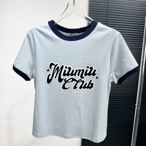 Cheap MIU MIU T-Shirts Short Sleeved For Women #1426967 Replica Wholesale [$64.00 USD] [ITEM#1426967] on Replica MIU MIU T-Shirts