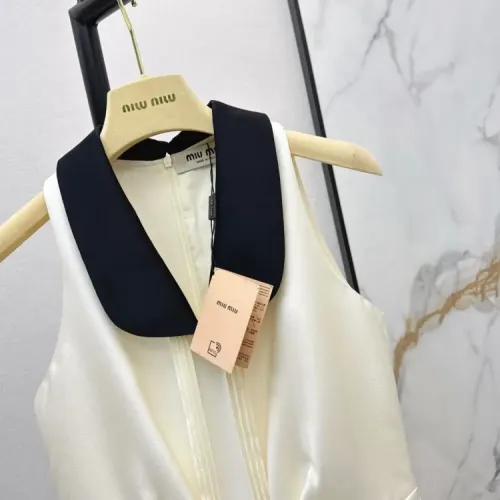 Cheap MIU MIU Dresses Sleeveless For Women #1427093 Replica Wholesale [$128.00 USD] [ITEM#1427093] on Replica MIU MIU Dresses