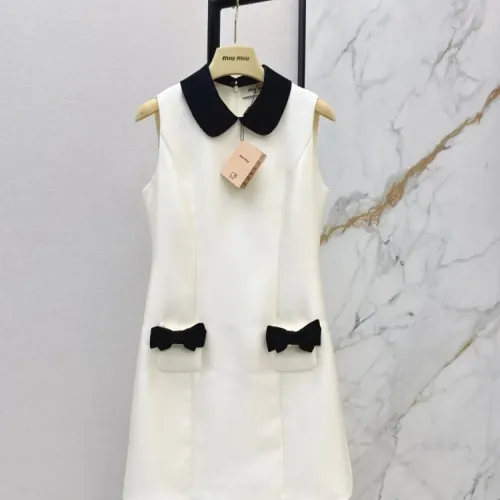 Cheap MIU MIU Dresses Sleeveless For Women #1427094 Replica Wholesale [$125.00 USD] [ITEM#1427094] on Replica MIU MIU Dresses