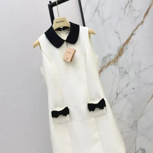 Cheap MIU MIU Dresses Sleeveless For Women #1427094 Replica Wholesale [$125.00 USD] [ITEM#1427094] on Replica MIU MIU Dresses