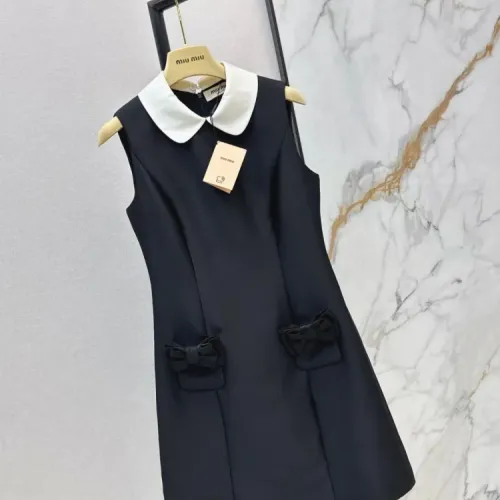 Cheap MIU MIU Dresses Sleeveless For Women #1427095 Replica Wholesale [$125.00 USD] [ITEM#1427095] on Replica MIU MIU Dresses