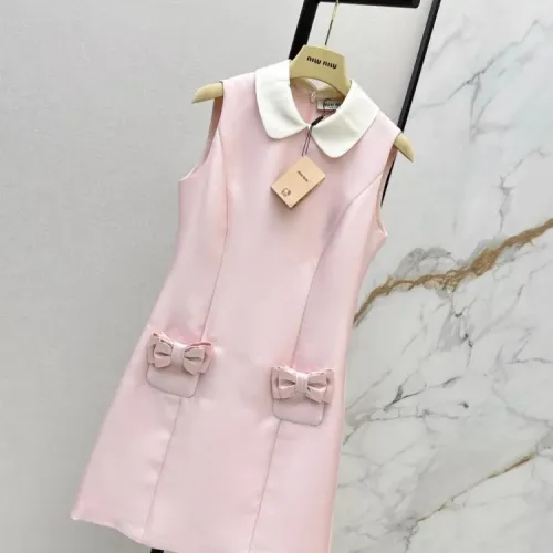 Cheap MIU MIU Dresses Sleeveless For Women #1427096 Replica Wholesale [$125.00 USD] [ITEM#1427096] on Replica MIU MIU Dresses