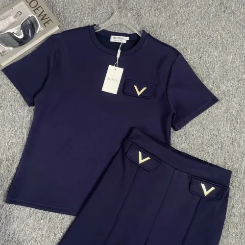 Cheap Valentino Tracksuits Short Sleeved For Women #1427423 Replica Wholesale [$88.00 USD] [ITEM#1427423] on Replica Valentino Tracksuits