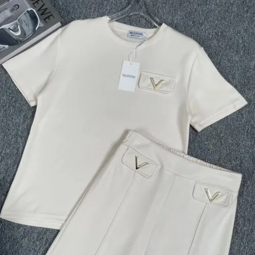 Cheap Valentino Tracksuits Short Sleeved For Women #1427424 Replica Wholesale [$88.00 USD] [ITEM#1427424] on Replica Valentino Tracksuits