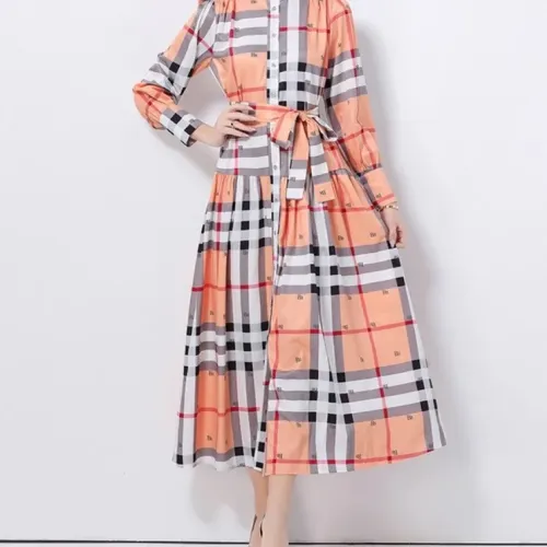 Burberry Dresses Long Sleeved For Women #1427521