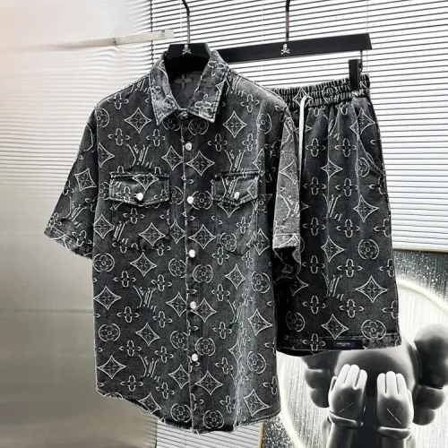 Cheap Louis Vuitton LV Tracksuits Short Sleeved For Men #1427843 Replica Wholesale [$68.00 USD] [ITEM#1427843] on Replica Louis Vuitton LV Tracksuits