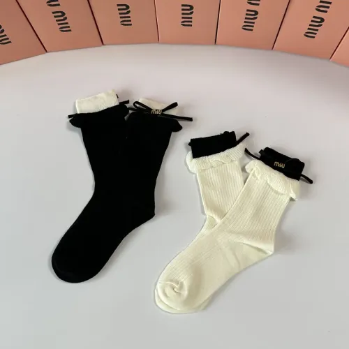 Cheap MIU MIU Socks #1427936 Replica Wholesale [$29.00 USD] [ITEM#1427936] on Replica MIU MIU Socks