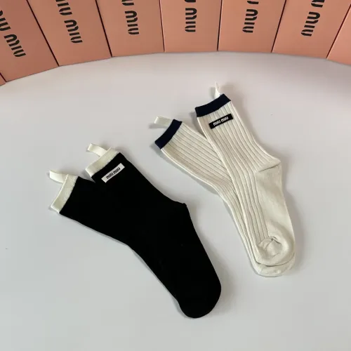 Cheap MIU MIU Socks #1427937 Replica Wholesale [$29.00 USD] [ITEM#1427937] on Replica MIU MIU Socks