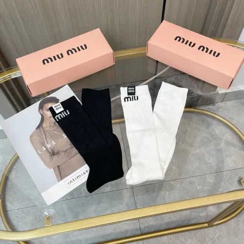 Cheap MIU MIU Socks #1428162 Replica Wholesale [$29.00 USD] [ITEM#1428162] on Replica MIU MIU Socks