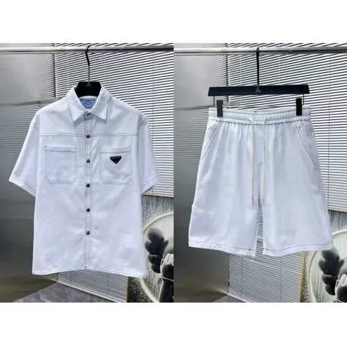 Cheap Prada Tracksuits Short Sleeved For Men #1428344 Replica Wholesale [$68.00 USD] [ITEM#1428344] on Replica Prada Tracksuits