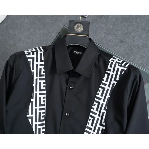 Cheap Balmain Shirts Long Sleeved For Men #1428957 Replica Wholesale [$48.00 USD] [ITEM#1428957] on Replica Balmain Shirts