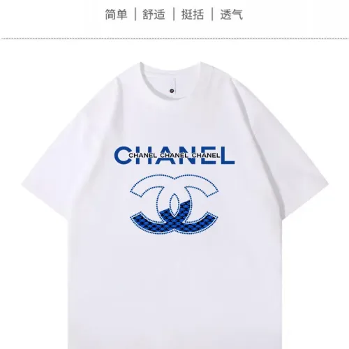 Cheap Chanel T-Shirts Short Sleeved For Unisex #1429112 Replica Wholesale [$34.00 USD] [ITEM#1429112] on Replica Chanel T-Shirts